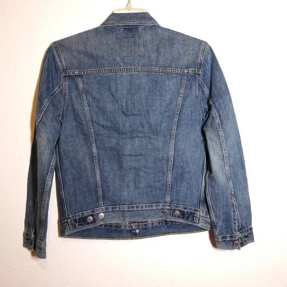 Levi's Premium Series Denim Jacket Trucker Big E Size Small Blue - Picture 5 of 9